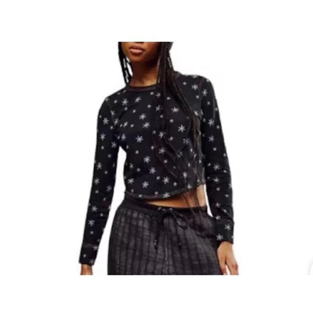 Free People Intimately Quilted Love Pajama Top